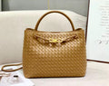 Bottega Veneta Small Andiamo Bag (Taupe/Travertine)