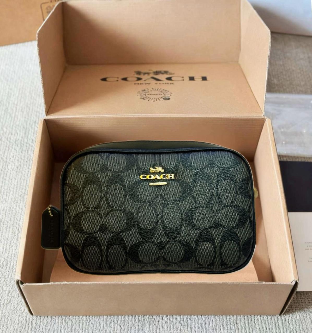 Coach Jamie Camera Bag in Signature Canvas (Charcoal/Black)