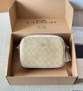 Coach Jamie Camera Bag in Signature Canvas (Light Khaki/Chalk)
