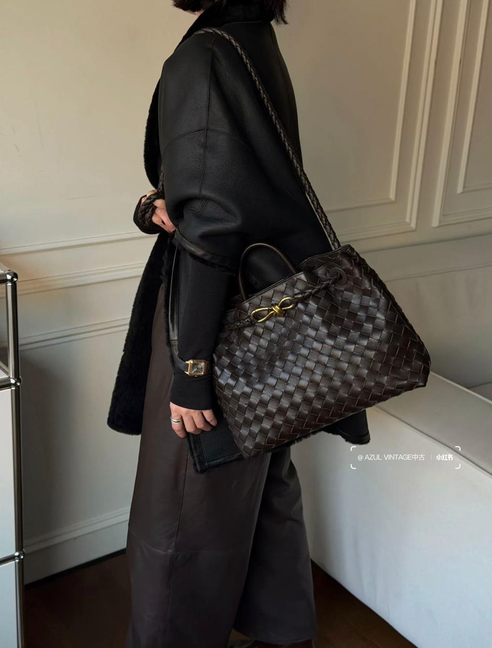 Bottega Veneta Small Andiamo Bag (Black)