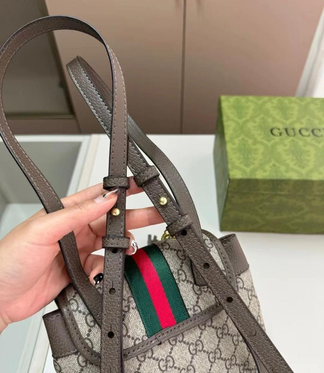 Gucci Ophidia Mini Backpack (Beige/Ebonny GG Supreme)
