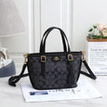 Coach Mollie Tote 25 in Signature Canvas (Black/Smoke)