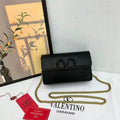 Valentino Garavani VLogo Signature Grainy Calfskin Chain bag (Black)