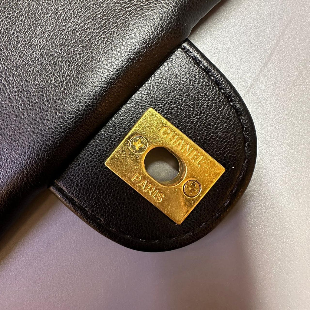 Chanel Mini Flap Bag with Top Handle (Black)