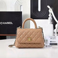 Chanel mini Coco Handle Bag (Beige/Tan with Gold Hardware)