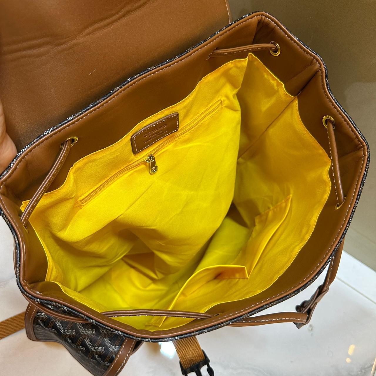 Goyard Alpin MM Backpack (Black & Tan)