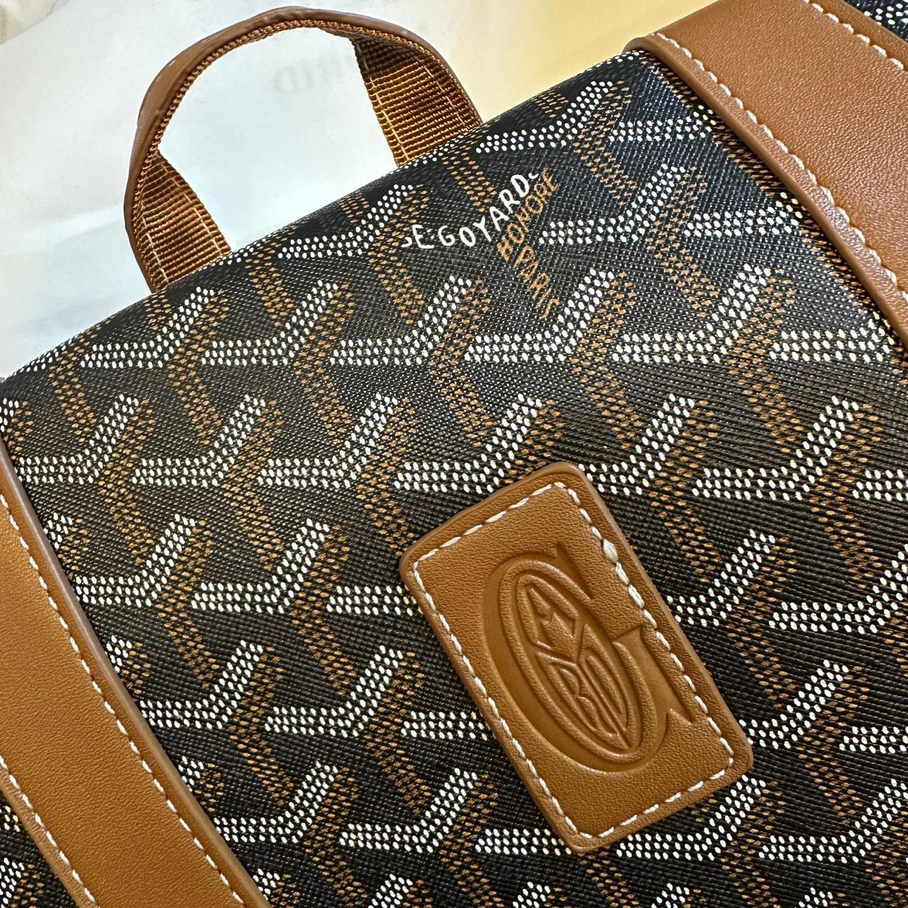 Goyard Alpin MM Backpack (Black & Tan)
