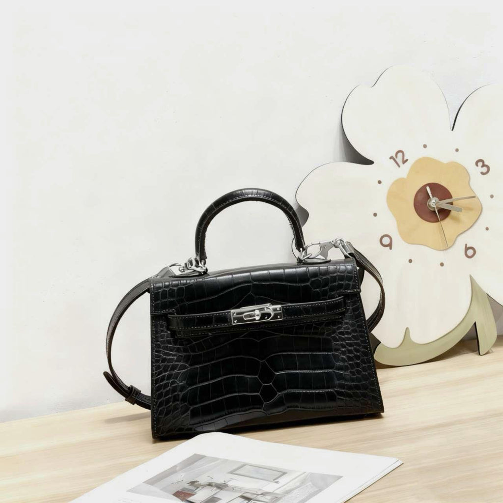 Hermès Kelly II Sellier Mini (Crocodile/Alligator) black