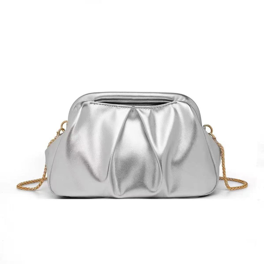 Bottega Veneta The Pouch with Handle (Silver)