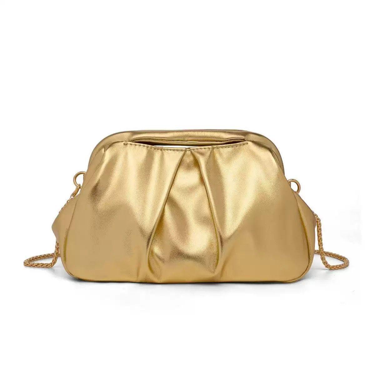 Bottega Veneta The Pouch with Handle (Gold)