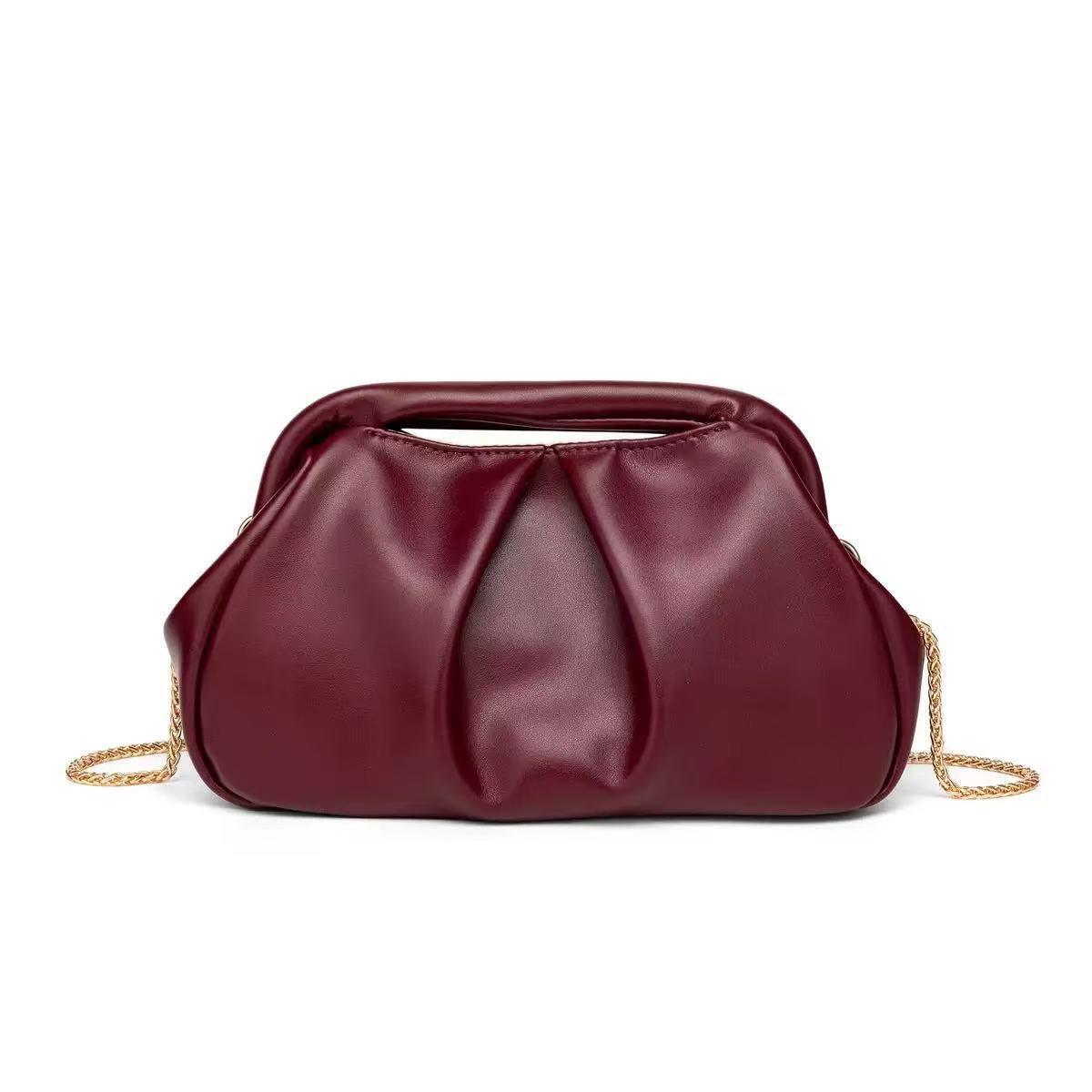 Bottega Veneta The Pouch with Handle (Barolo / Burgundy)