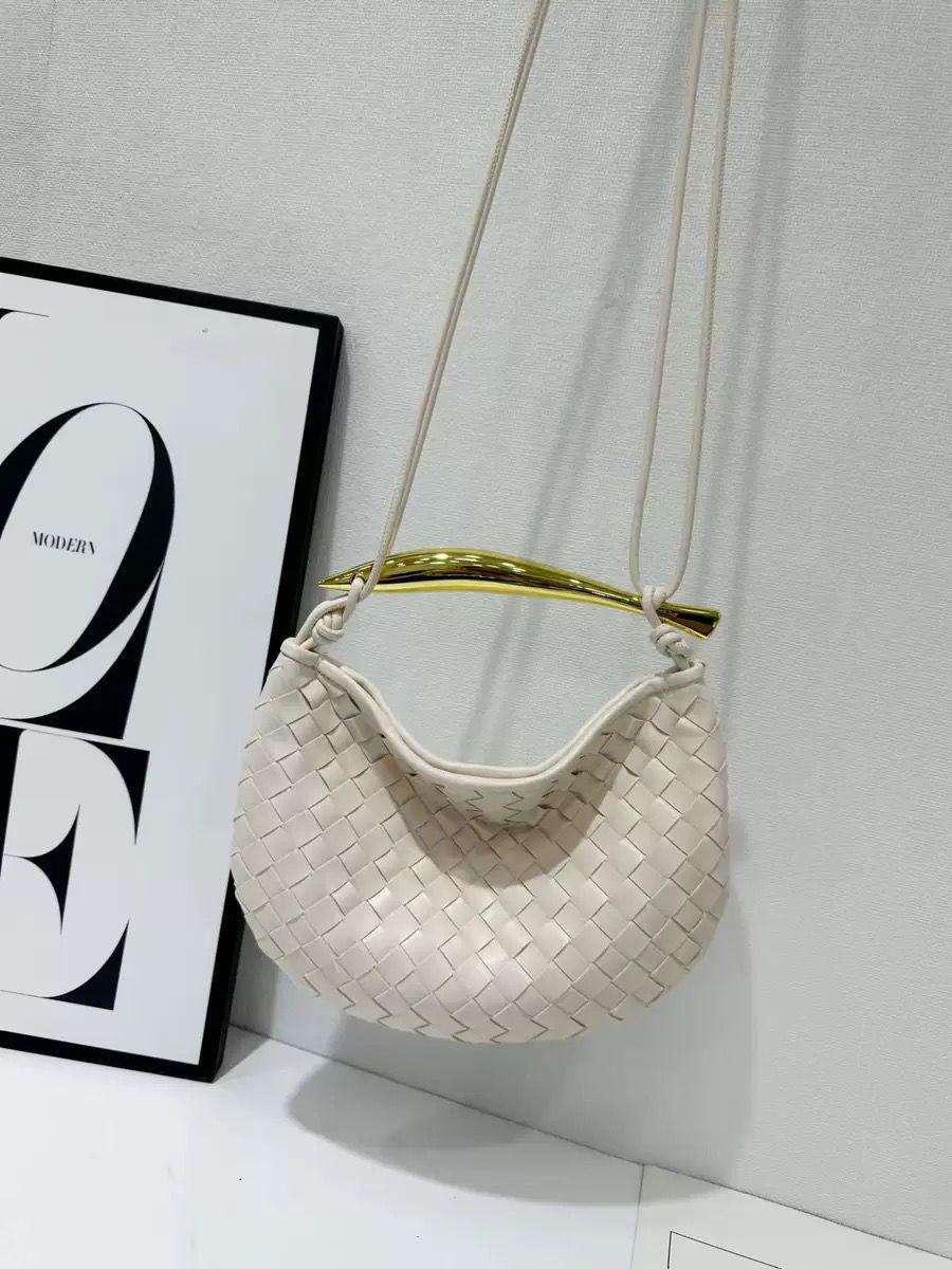 Bottega Veneta Small Sardine Shoulder Bag (Chalk/White)