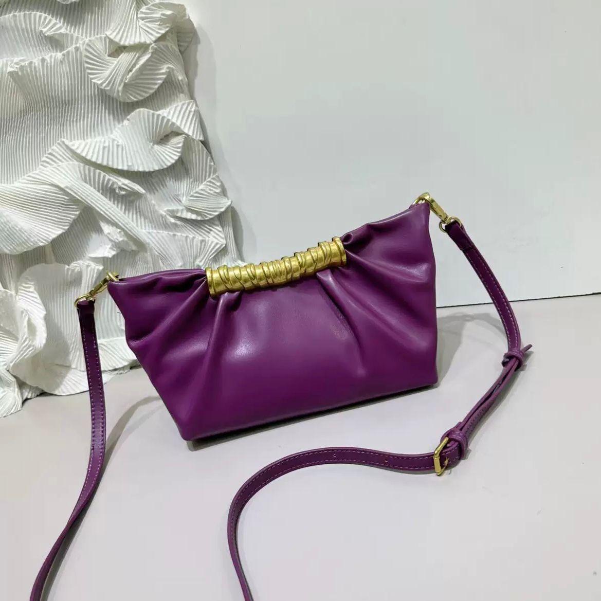 Fendi First Small Shoulder Bag (Purple/Plum Leather)