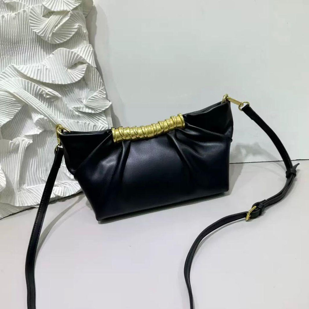 Fendi First Small Shoulder Bag (Black Leather)
