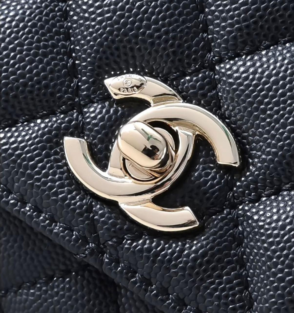 Chanel mini Coco Handle Bag (Black with Silver Hardware)