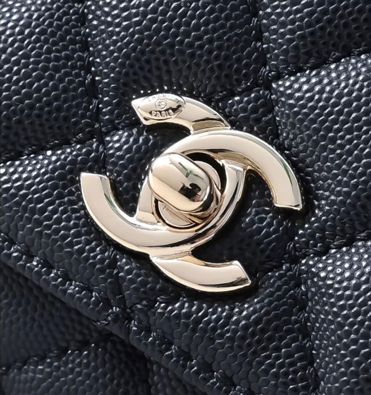Chanel mini Coco Handle Bag (Black with Silver Hardware)