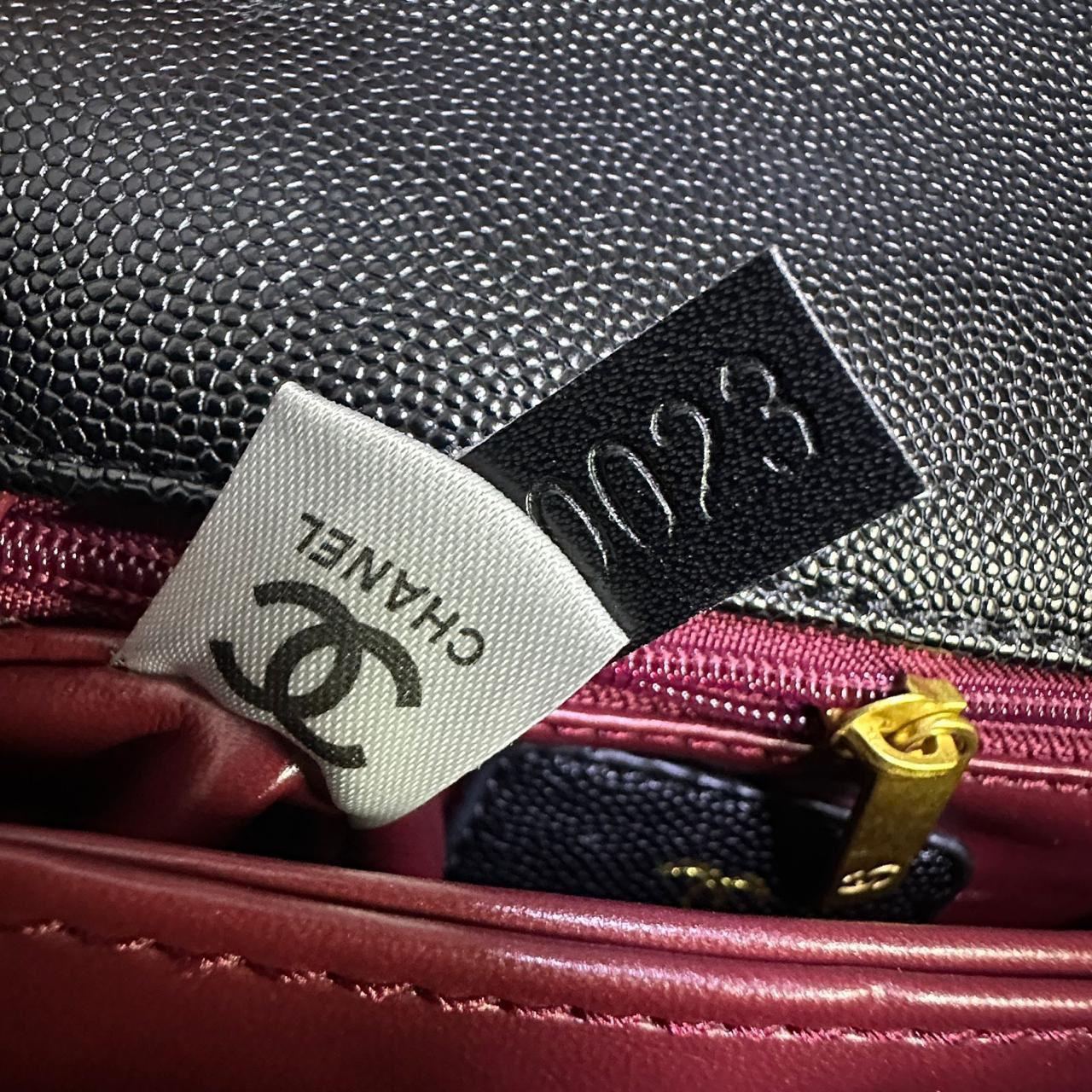 Chanel Small Coco Handle Bag (Burgundy with Gold Hardware)