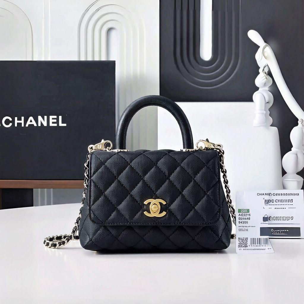 Chanel mini Coco Handle Bag (Black with Gold Hardware)