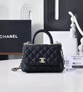 Chanel mini Coco Handle Bag (Black with Silver Hardware)