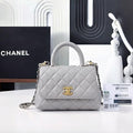 Chanel Mini Coco Handle Bag (Light Grey)