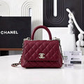 Chanel Mini Coco Handle Bag (Burgundy)