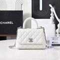 Chanel Mini Coco Handle Bag (White)