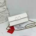 Valentino Garavani VLOGO Signature Chain Wallet (White)