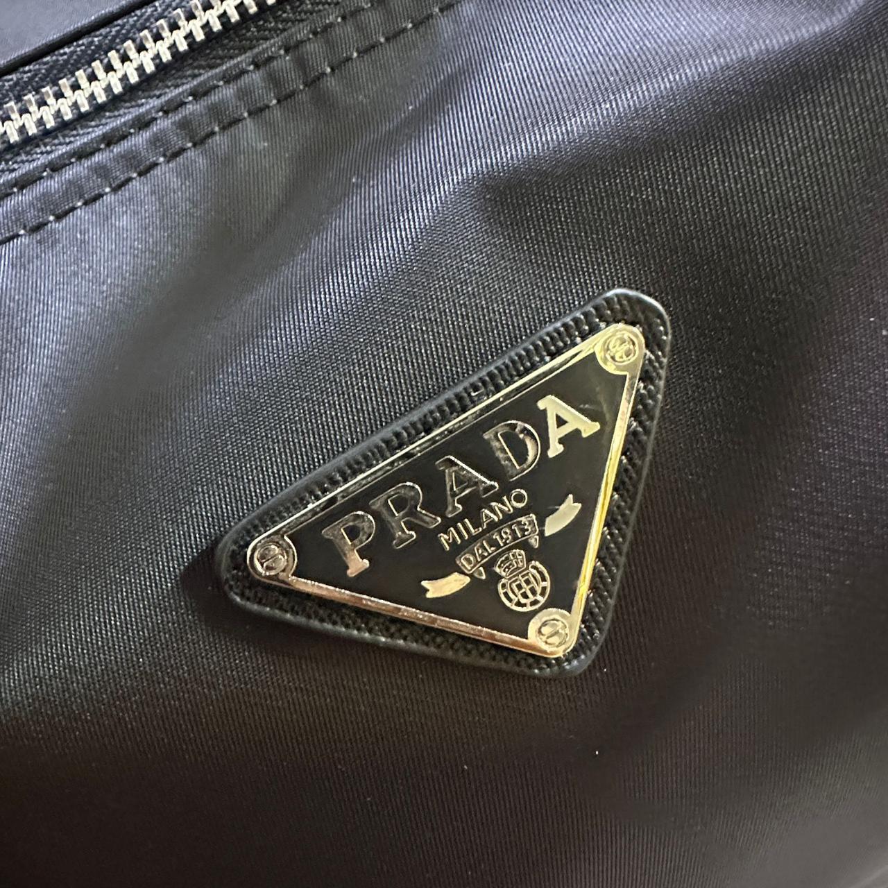Prada Re-Nylon and Saffiano Leather Duffle Bag (Black)