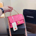 Chanel Mini Flap Bag with Top Handle (Pink)