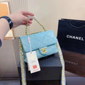 Chanel Mini Flap Bag with Top Handle (Light Blue)