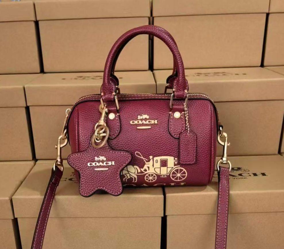 Coach Micro Rowan Satchel With Horse And Carriage (Wine)