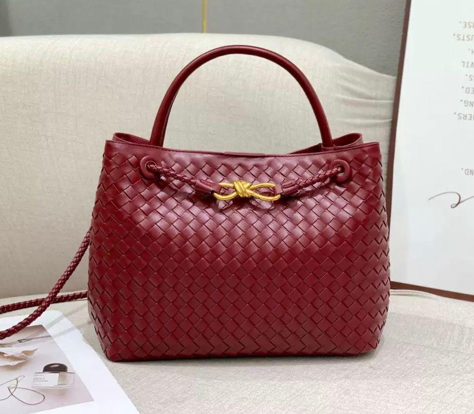 Bottega Veneta Small Andiamo Bag (Amaranto/Dark Red)