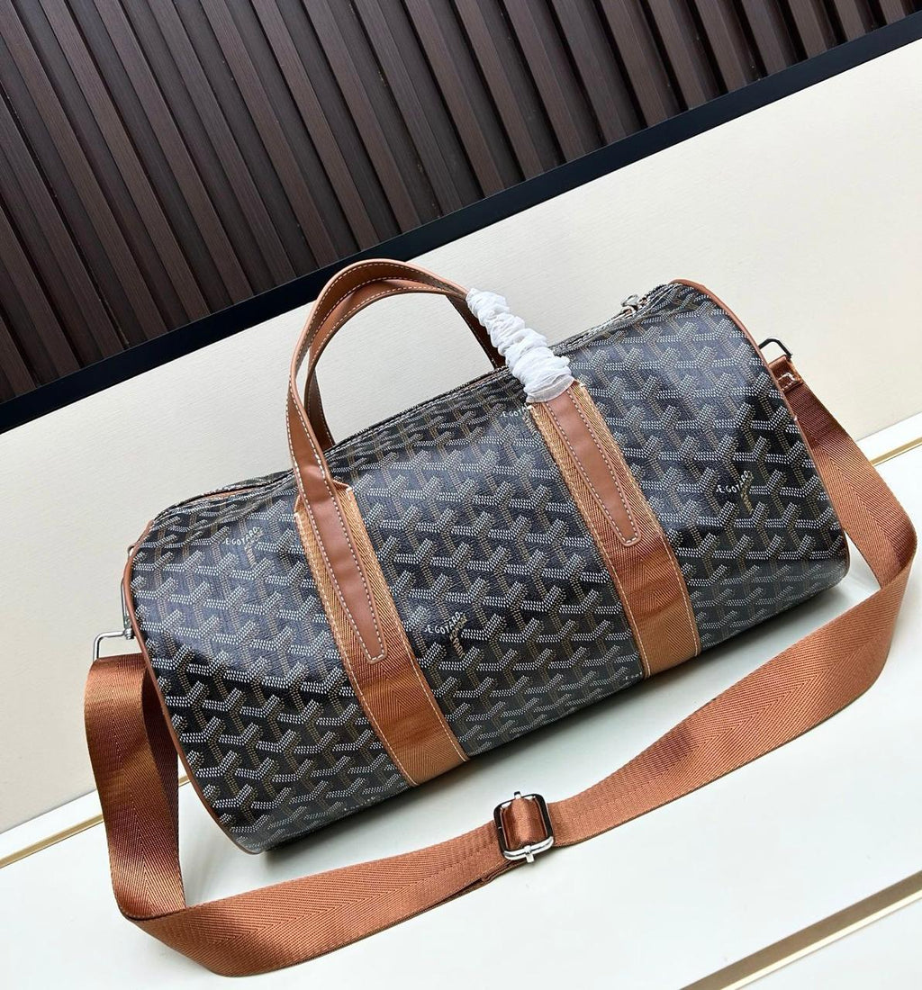 Goyard Boeing 45 Duffel Bag (Black/Tan)