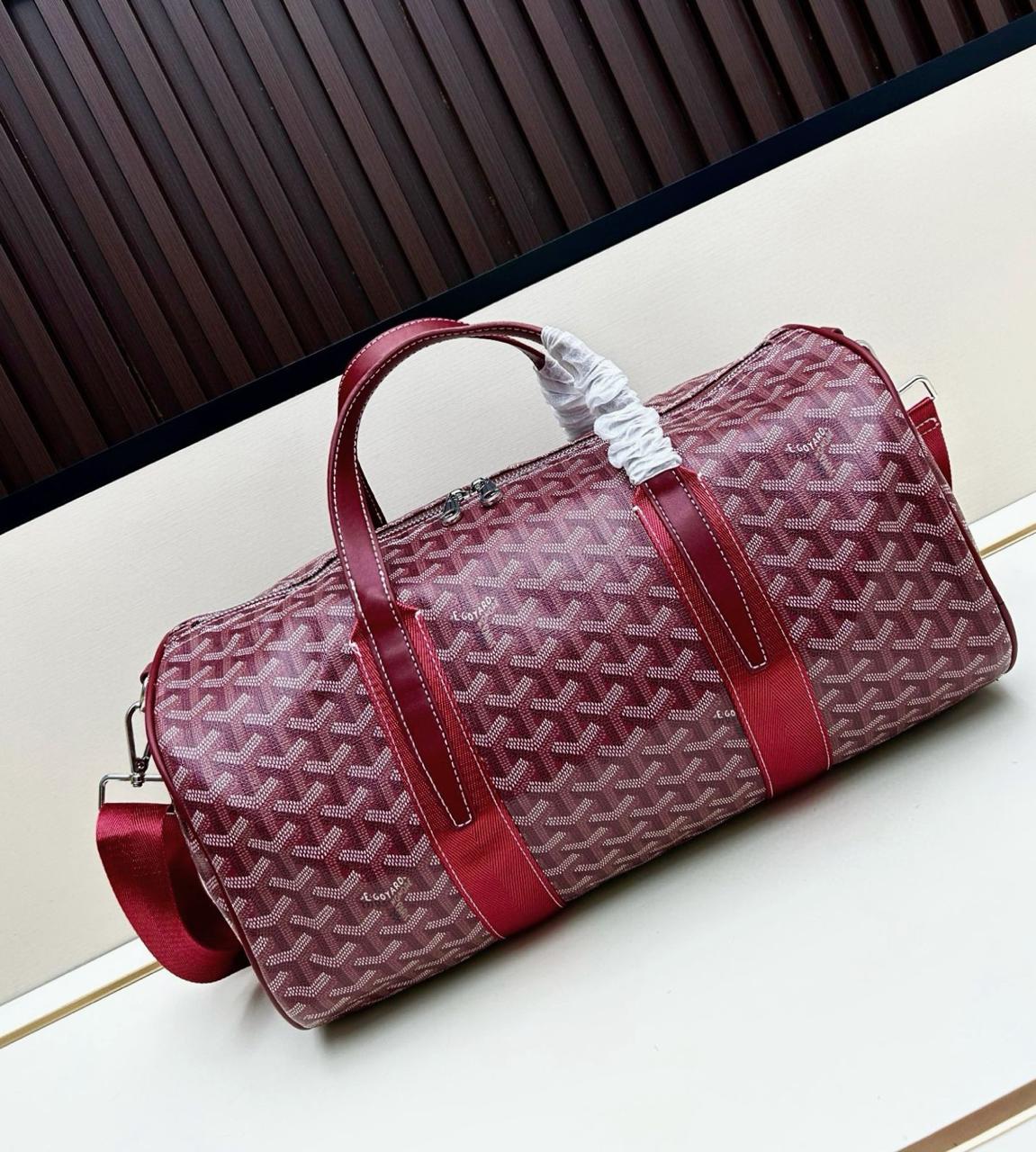 Goyard Boeing 45 Duffel Bag (Burgundy/Bordeaux)