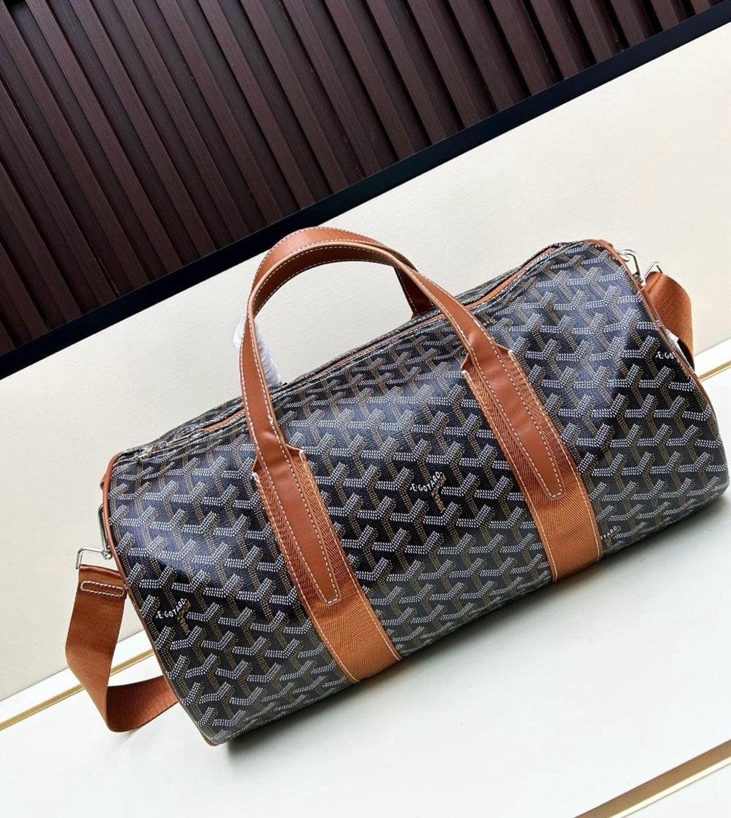Goyard Boeing 45 Duffel Bag (Black/Tan)