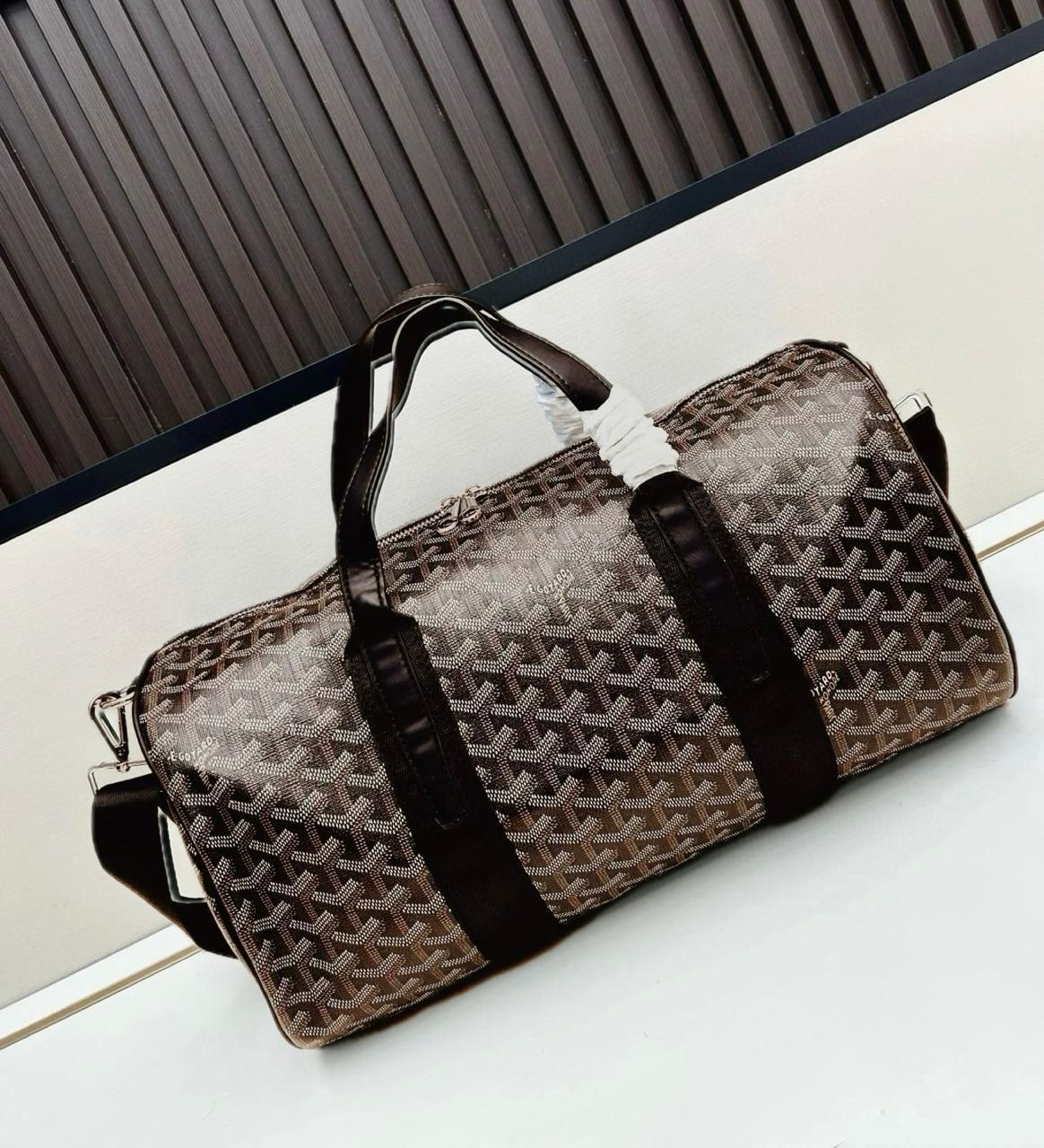 Goyard Boeing 45 Duffel Bag (Black/Tan)