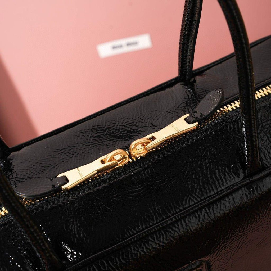 Miu Miu Beau Patent Leather Bag (Black)