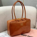 Miu Miu Beau Patent Leather Bag (Cognac / Caramel)