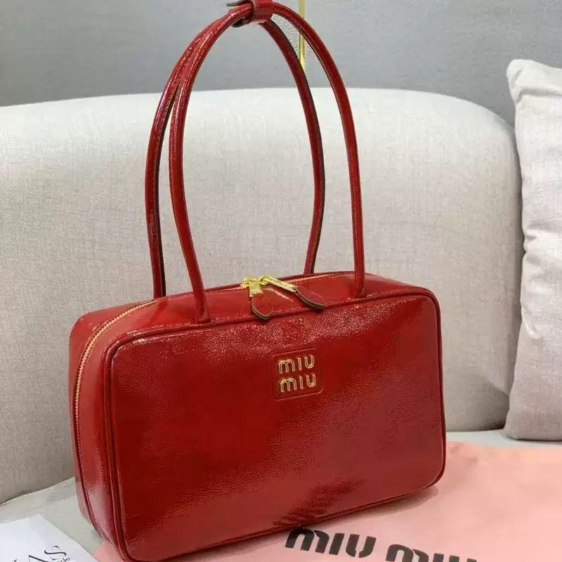 Miu Miu Beau Patent Leather Bag (Red)