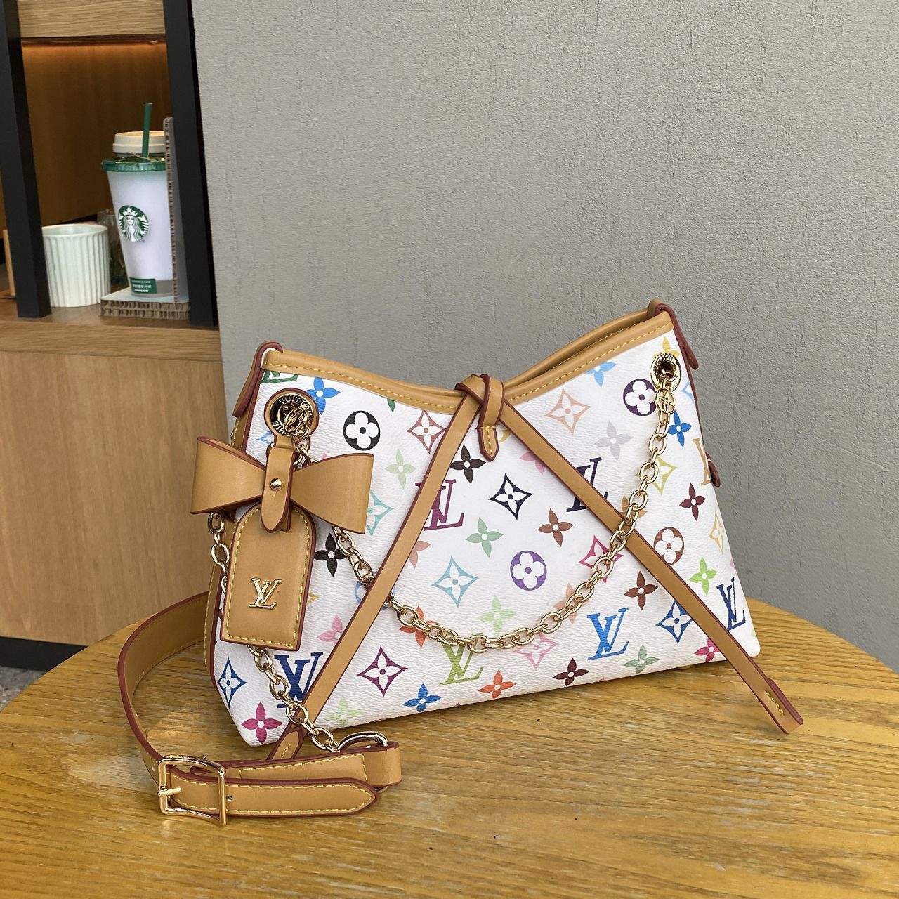Louis Vuitton Vavin PM (White Monogram Multicolore)
