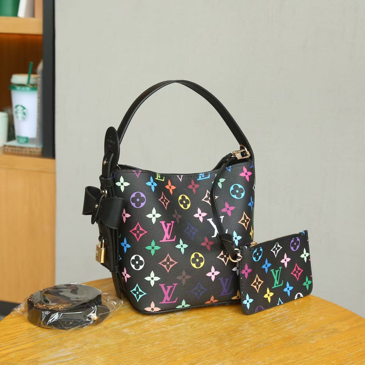 Louis Vuitton Capucines BB (Black Multicolor / Monogram Multicolore)