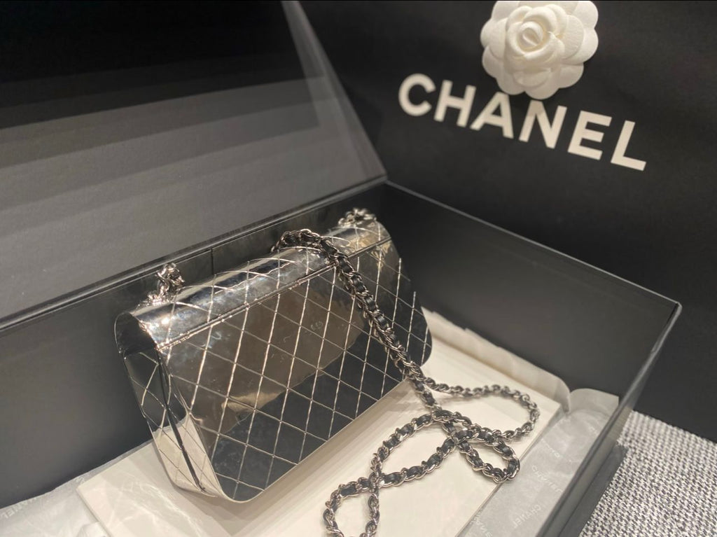 Chanel Limited Edition Quilted Plexiglass Flap Bag (Silver)