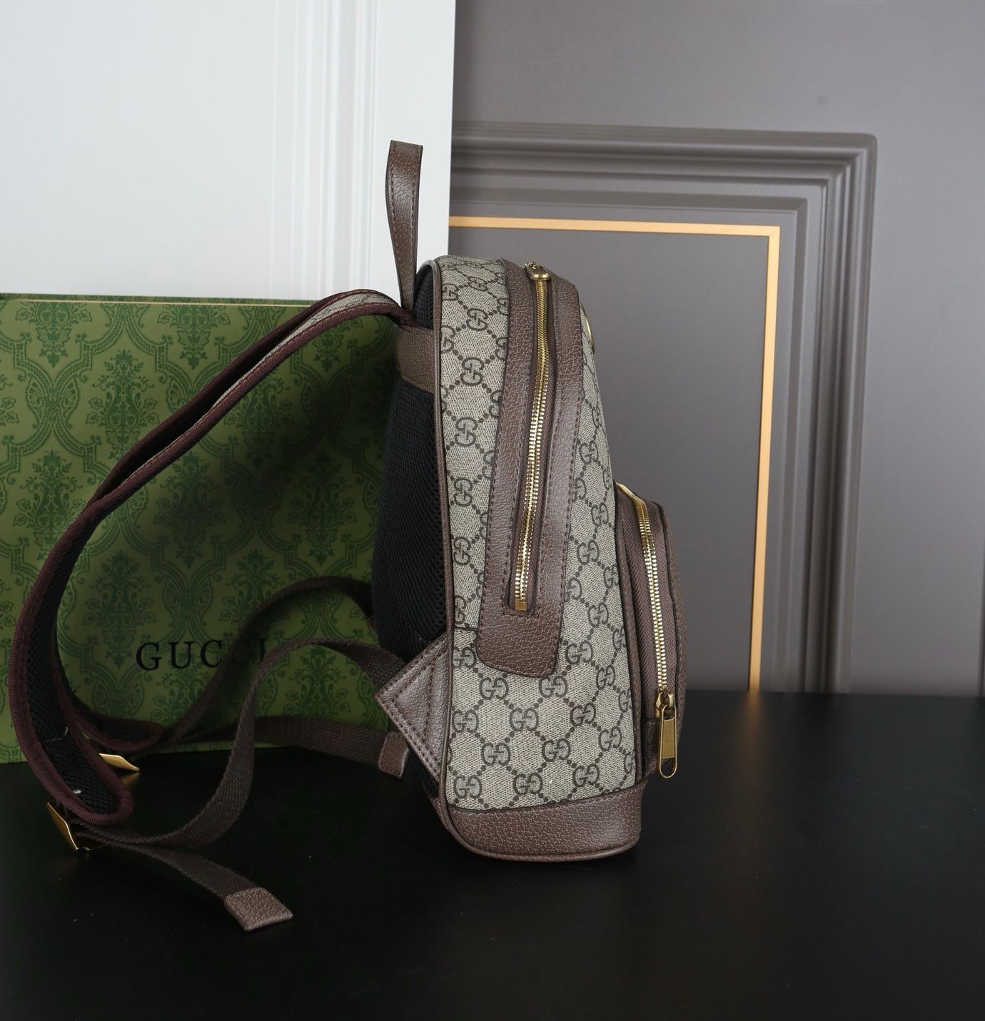 Gucci Ophidia Small Backpack (Beige/Ebony GG Supreme)