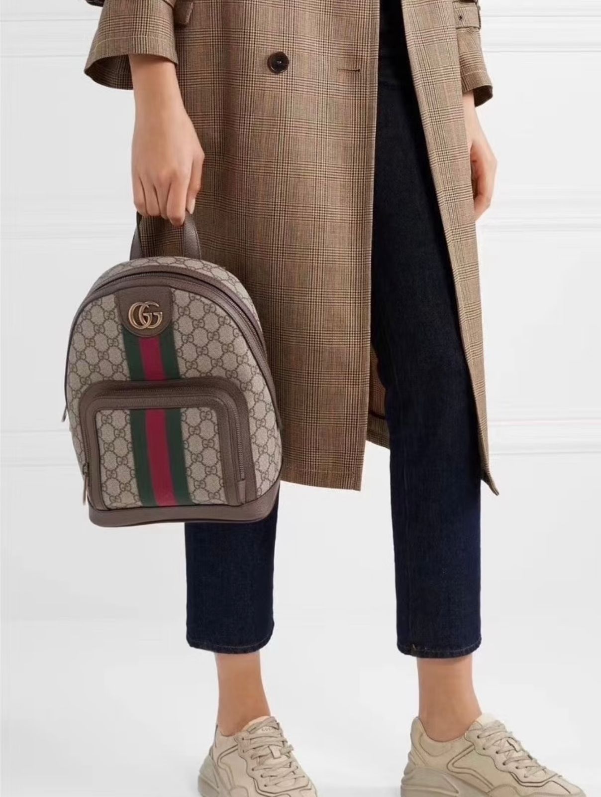 Gucci Ophidia Small Backpack (Beige/Ebony GG Supreme)