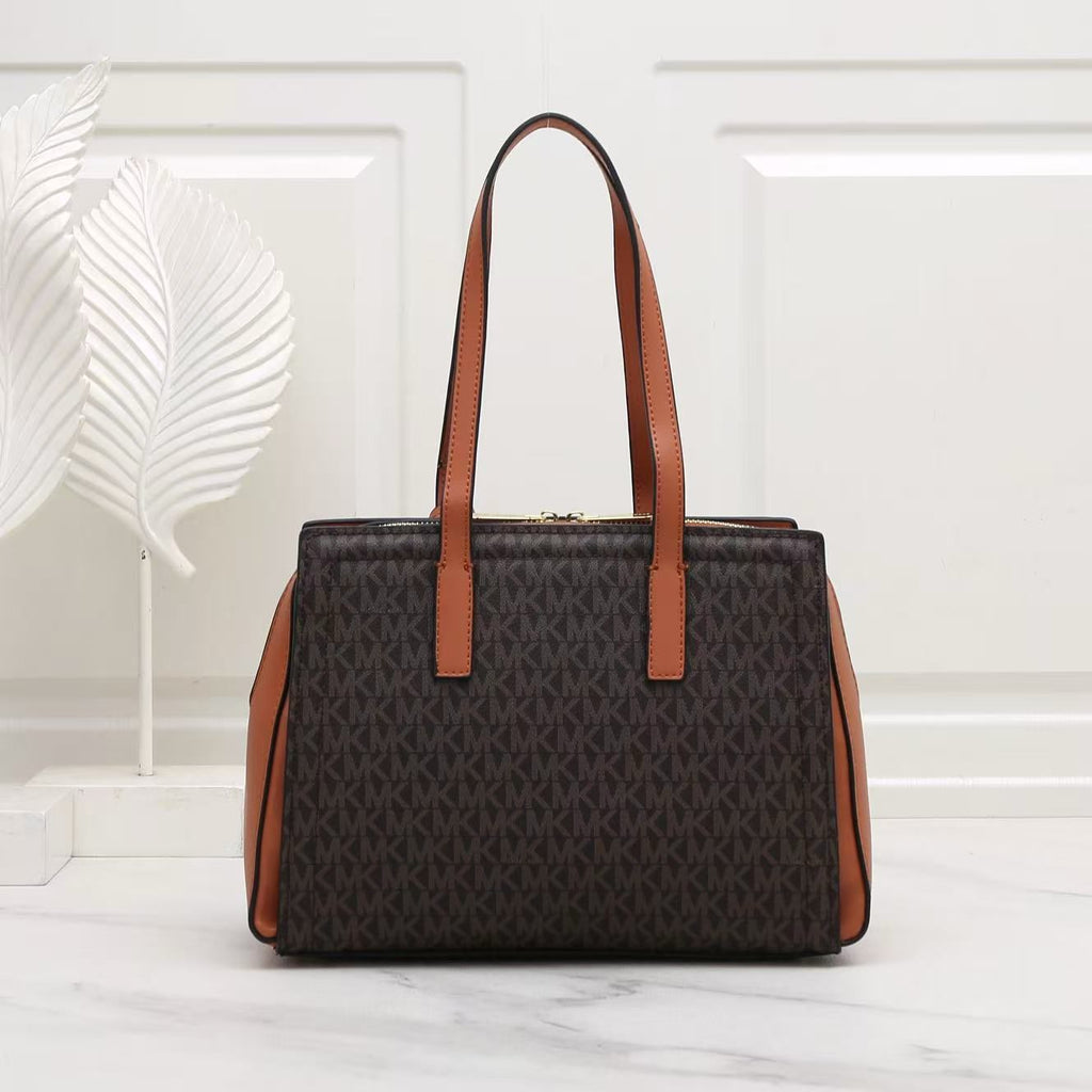 Michael Kors Marilyn Medium Logo Tote (Brown/Acorn)
