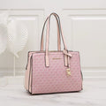 Michael Kors Marilyn Medium Logo Tote (Powder Blush/Multi)