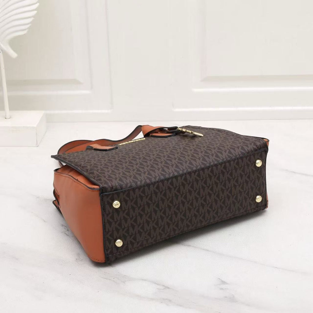Michael Kors Marilyn Medium Logo Tote (Brown/Acorn)