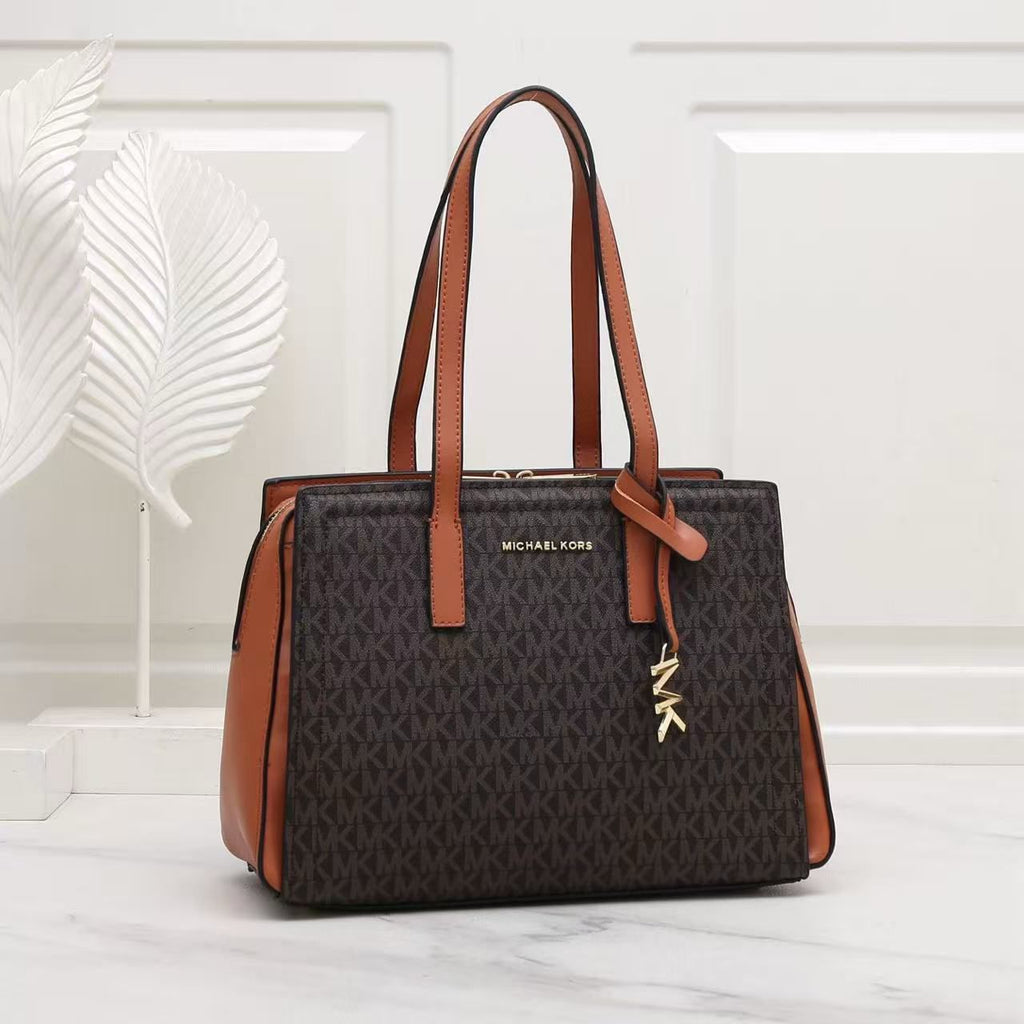 Michael Kors Marilyn Medium Logo Tote (Brown/Acorn)