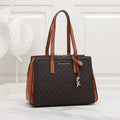 Michael Kors Marilyn Medium Logo Tote (Brown/Acorn)