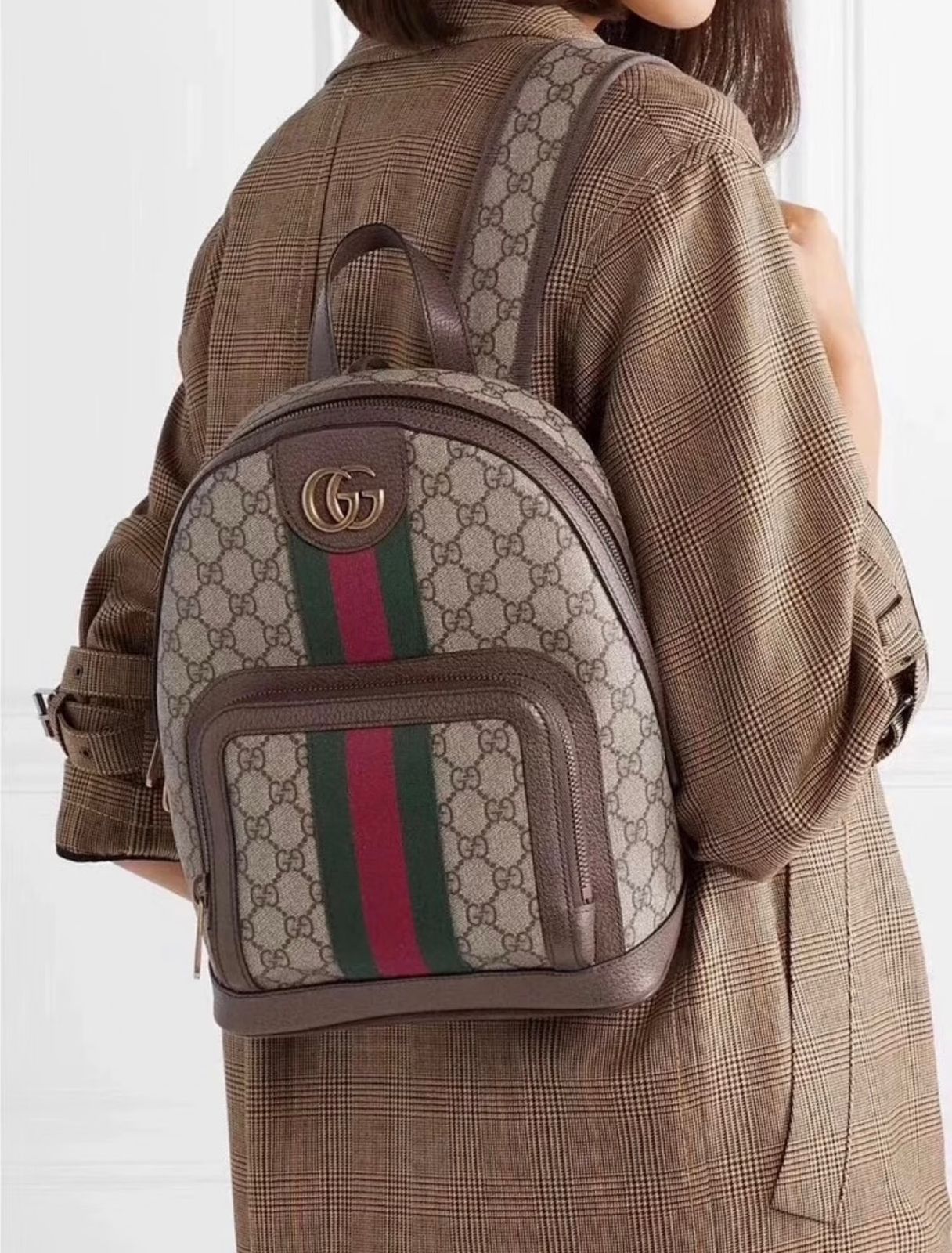 Gucci Ophidia Small Backpack (Beige/Ebony GG Supreme)